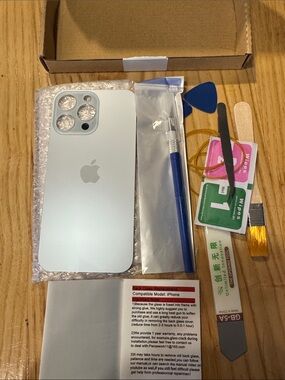 Apple Silver Back Glass Replacement Panel and Kit iPhone 14 Pro Max
